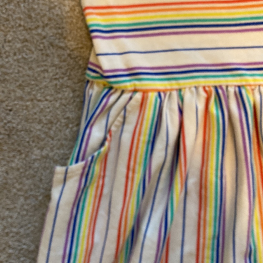 Retro Rainbow Stripe Tank Dress - Picture 3 of 3